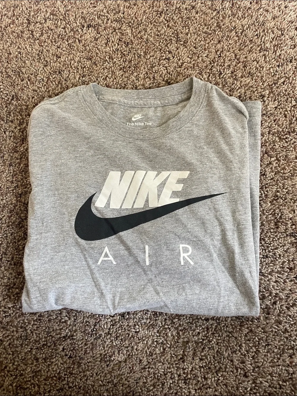 Nike Youth XL Gray and Black Air Logo Tee